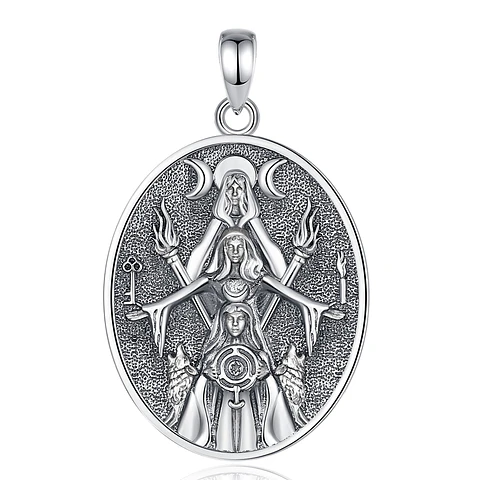 Colgante diosa hecate en plata fina 925
