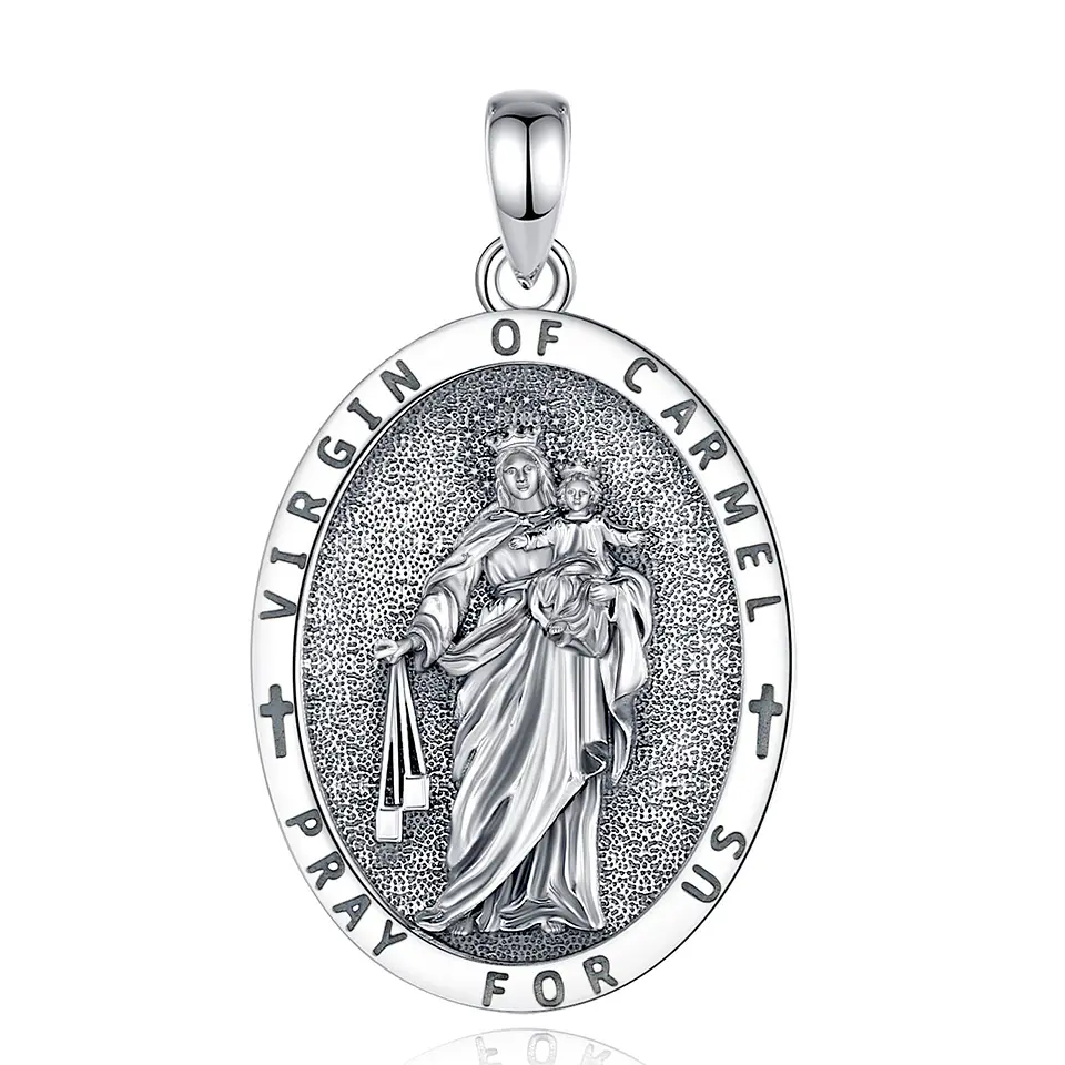 Colgante virgen del carmen en plata fina 925 1