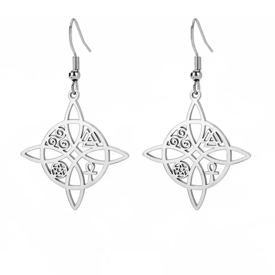 Aros nudo de bruja en plata 925 1