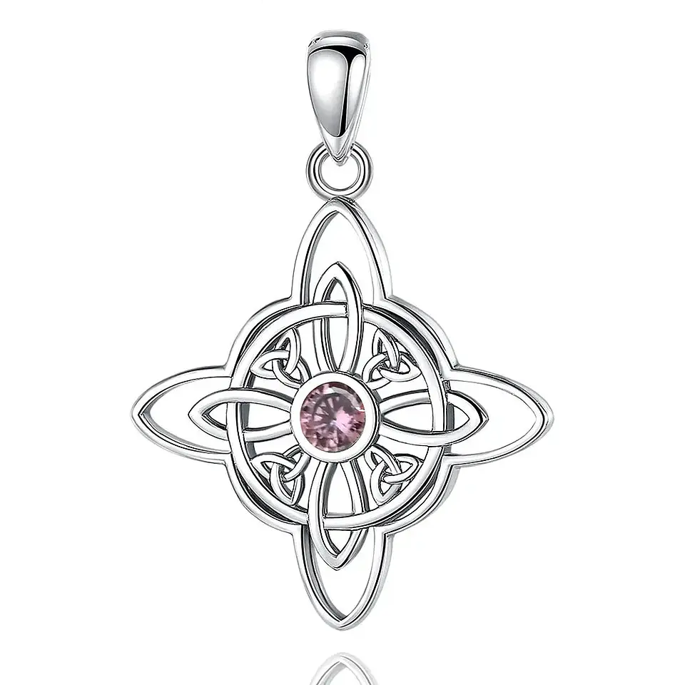 Colgante nudo de bruja piedra Francia en plata 925 1