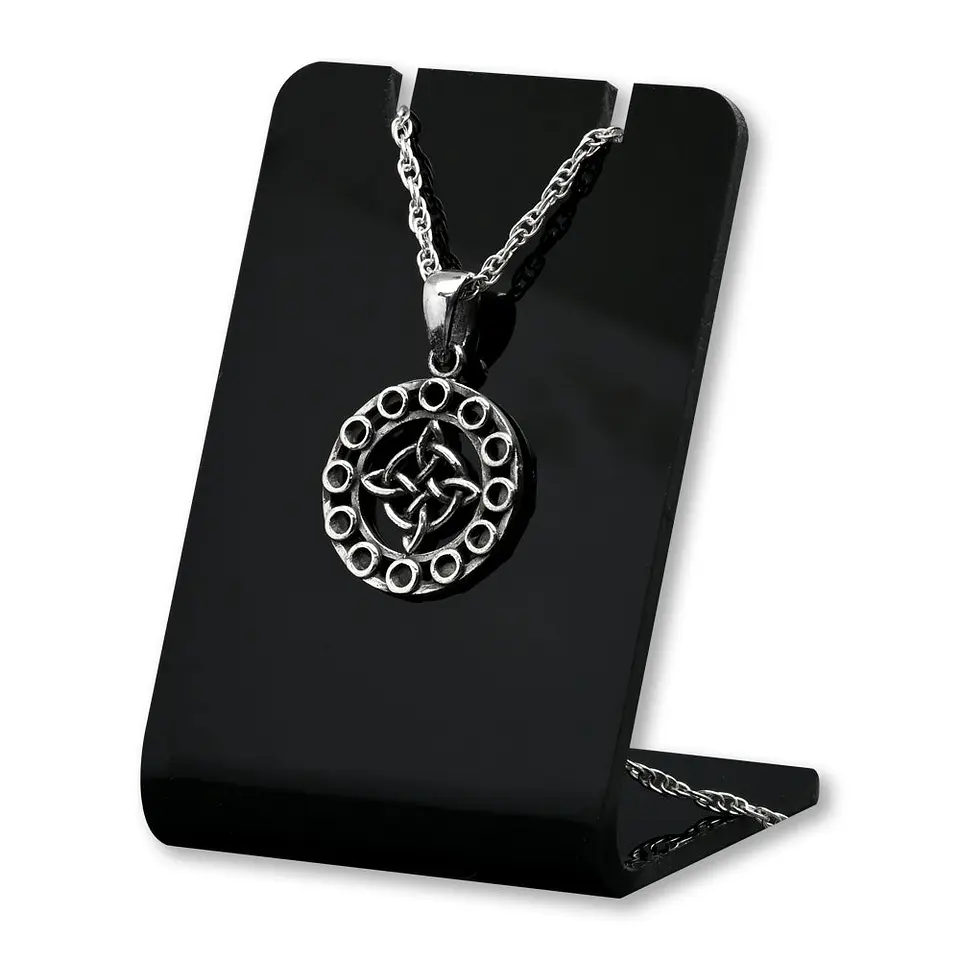 Colgante nudo de bruja con ciclo lunar en plata 925 1