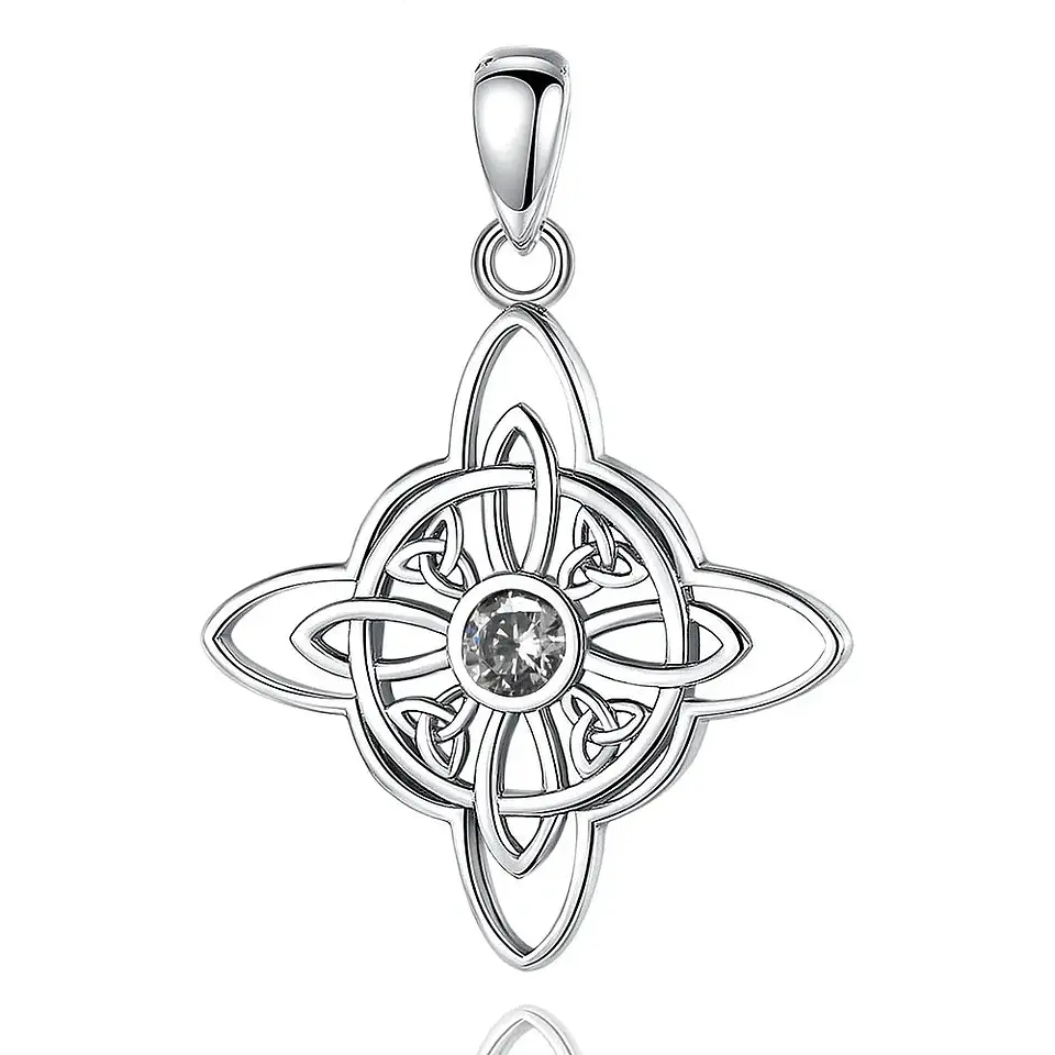 Colgante nudo de bruja circón en plata 925 1