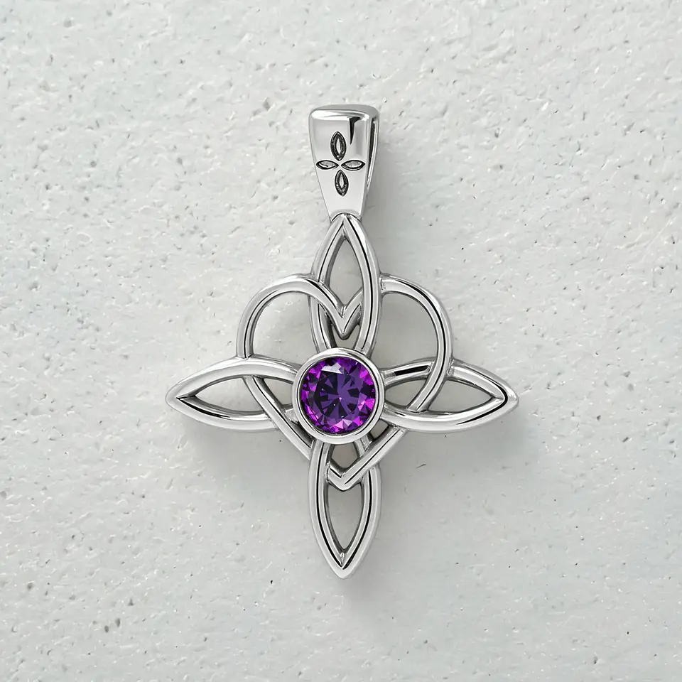 Colgante nudo de bruja del amor en plata 950 1