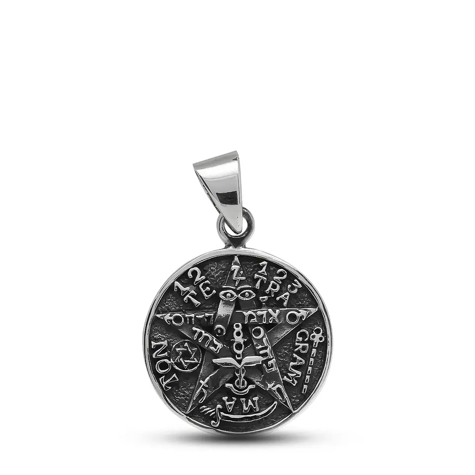 Colgante tetragrammaton en plata 950 1