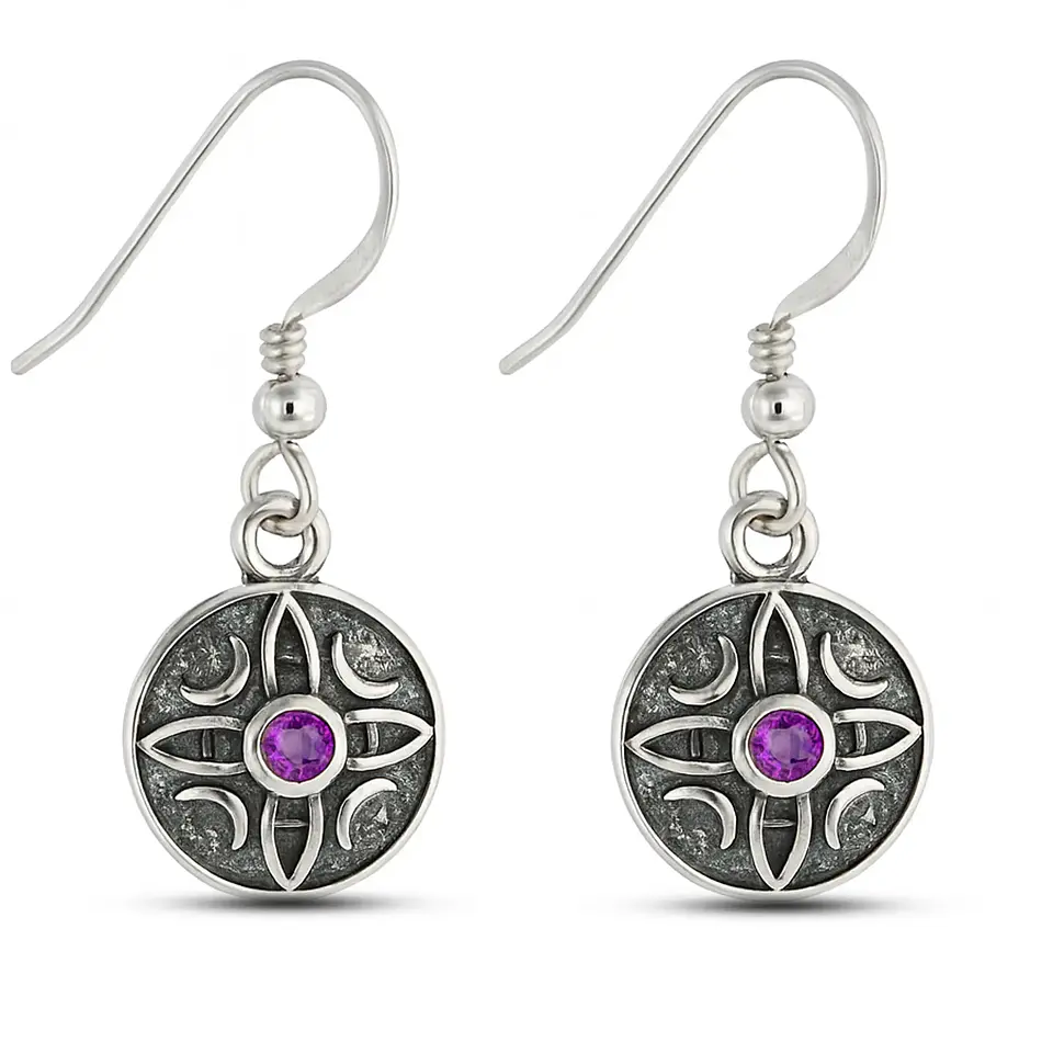 Aros nudo de brujas en plata 950 1