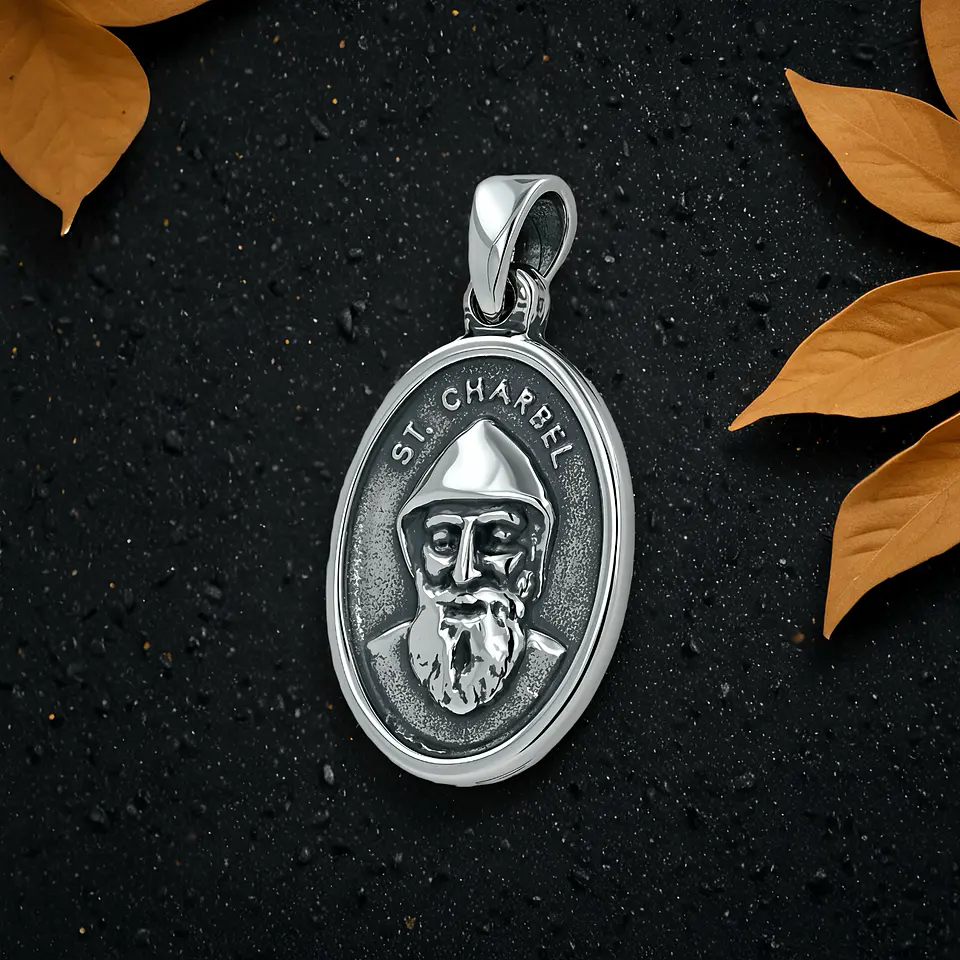Colgante San Charbel En Plata 925 1