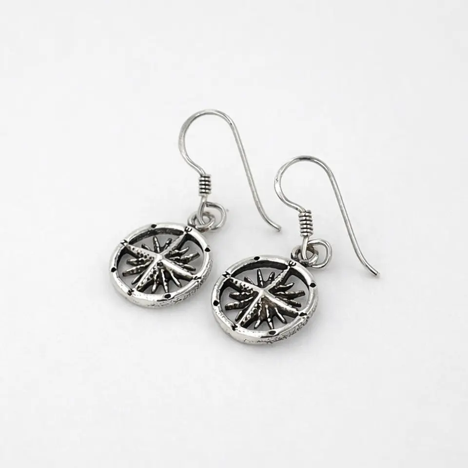 Aros puntos cardinales en plata 925 1