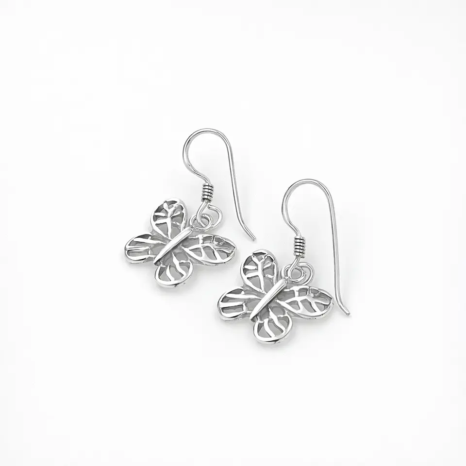 Aros mariposa en plata 925 1