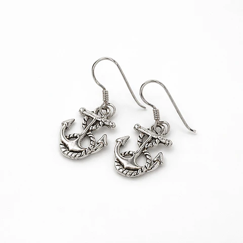 Aros ancla en plata 925