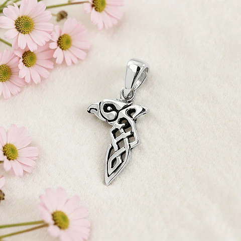 Colgante ave fenix en plata 925