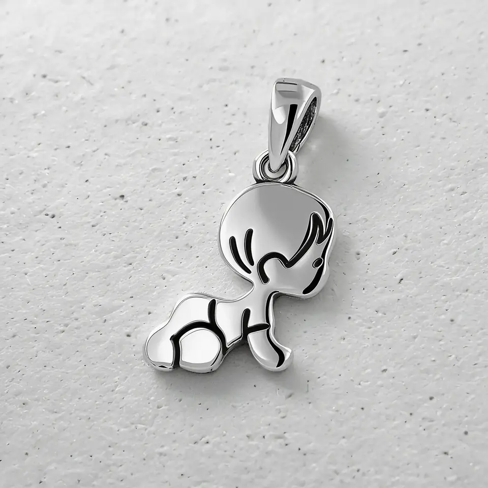 Colgante bebe en plata 950 1