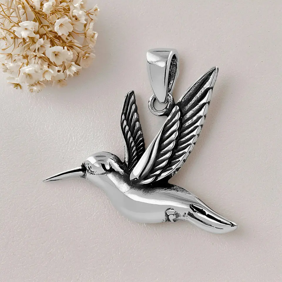 Colgante colibri en plata 950 1