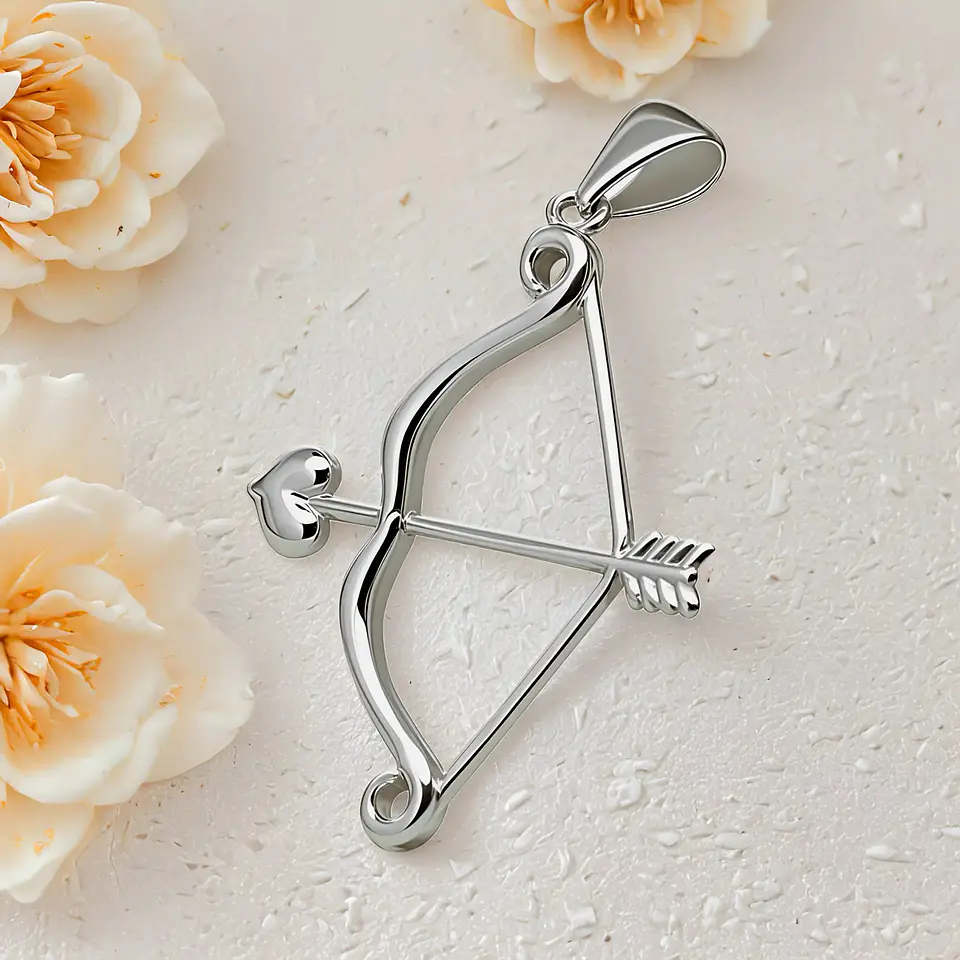Colgante arco de cupido en plata 950 1