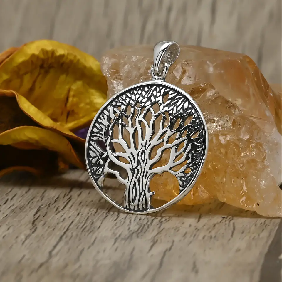 Colgante arbol de la vida en plata 950 1