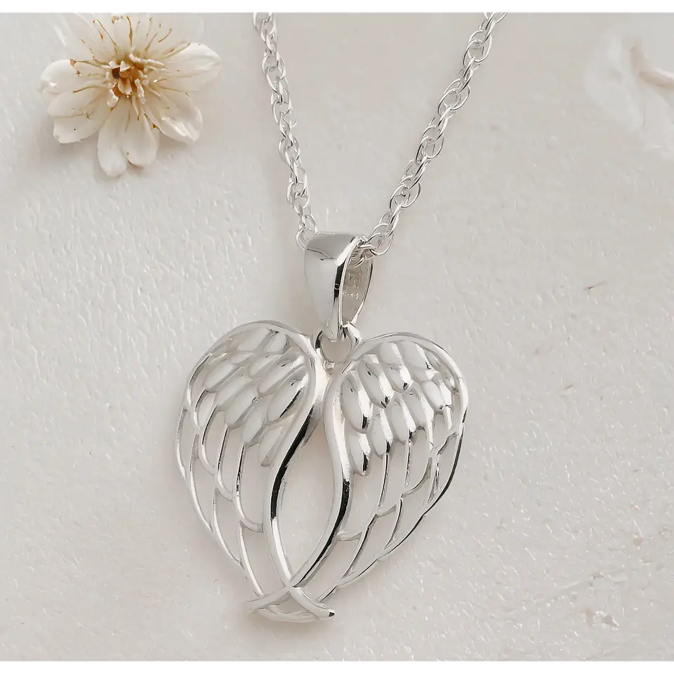 Colgante alas de angel en plata 950 1