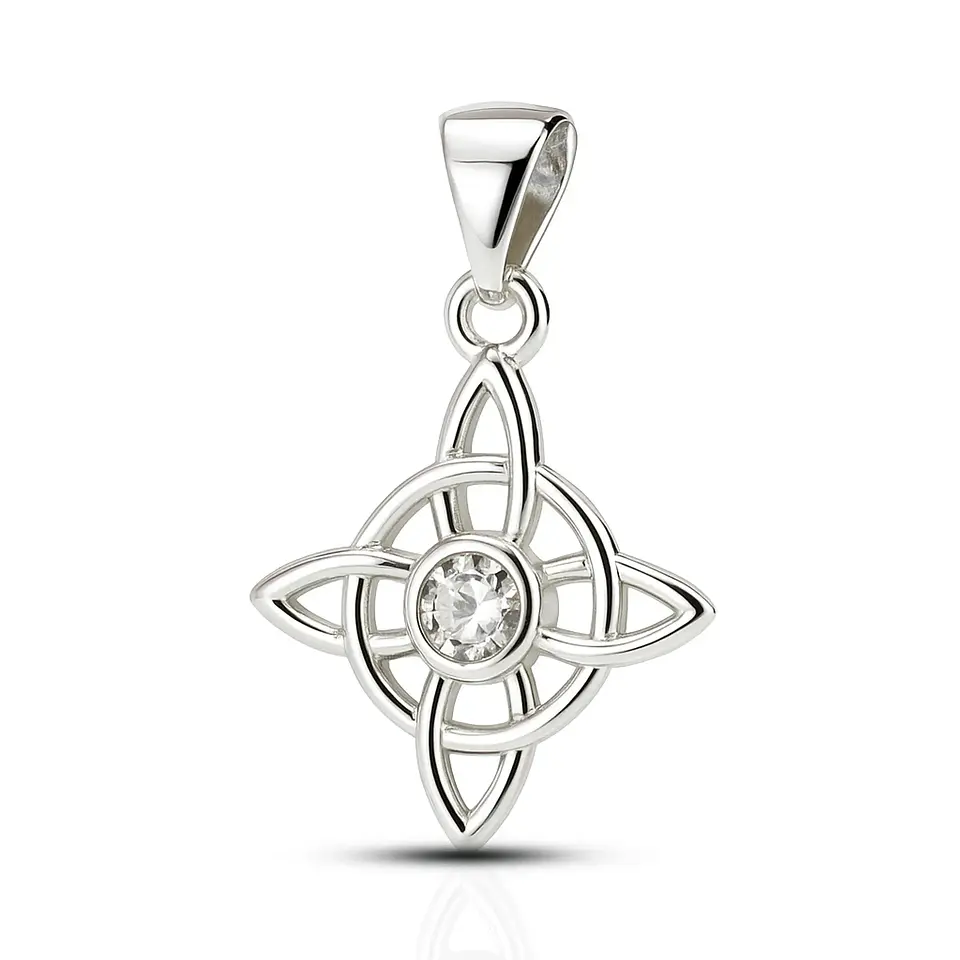 Colgante nudo de brujas circon en plata 925 1