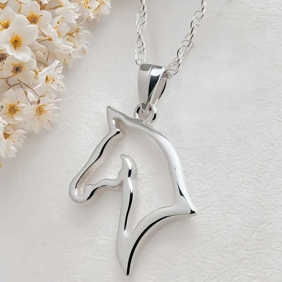 Colgante de caballo en plata 950 1