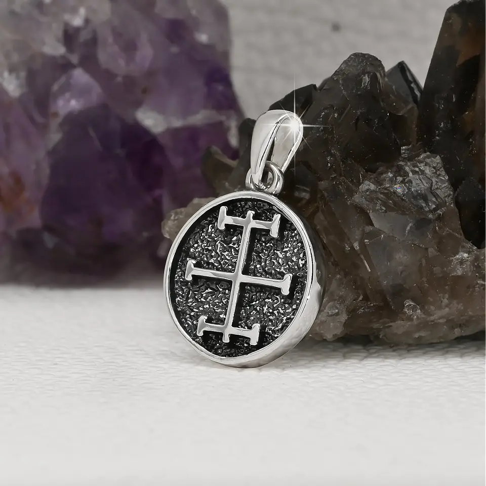 Colgante runa de la concentración en plata 950 1