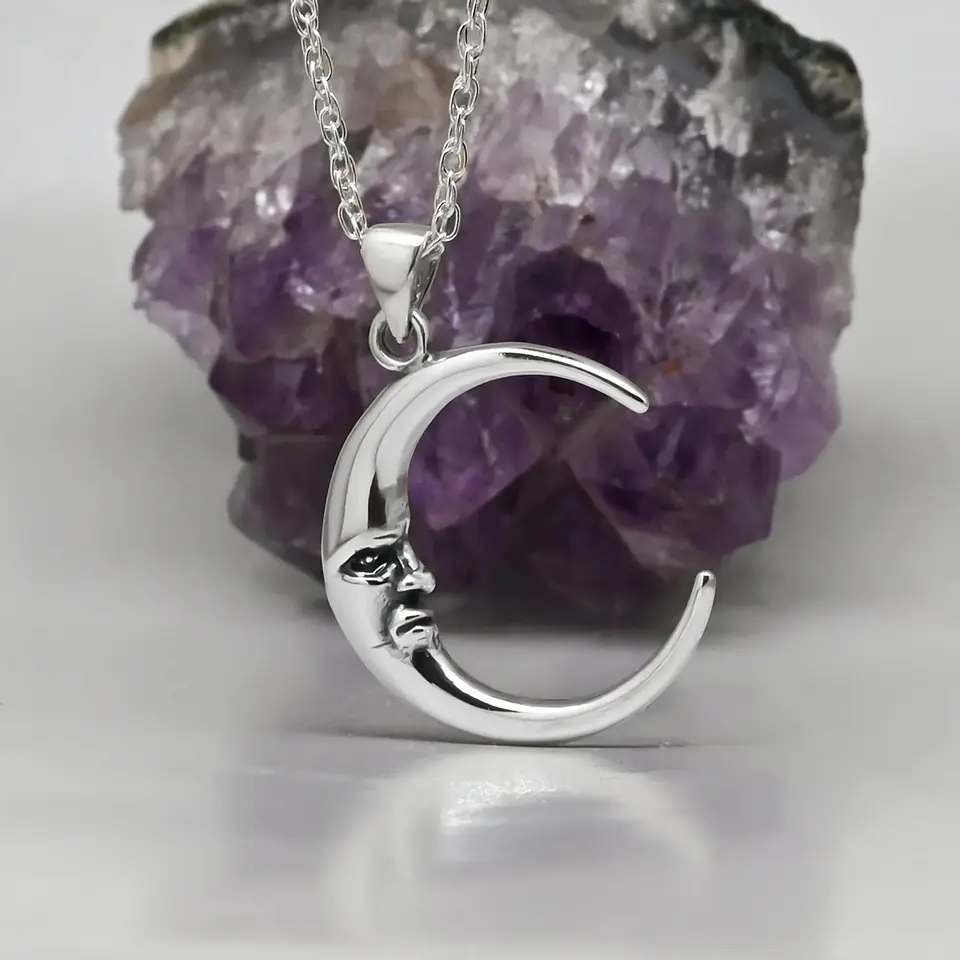Colgante de luna en plata 950 1