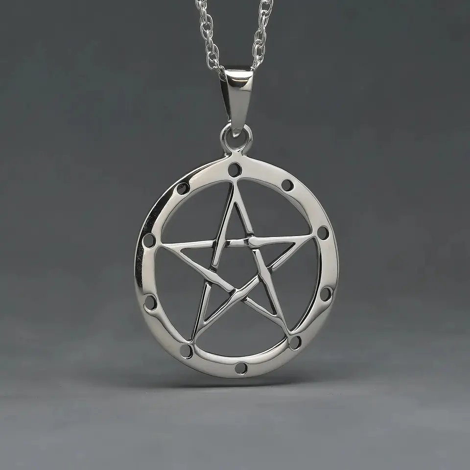 Colgante pentagrama en plata 950 1