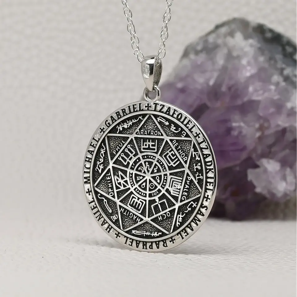 Colgante 7 arcangeles en plata 950 1