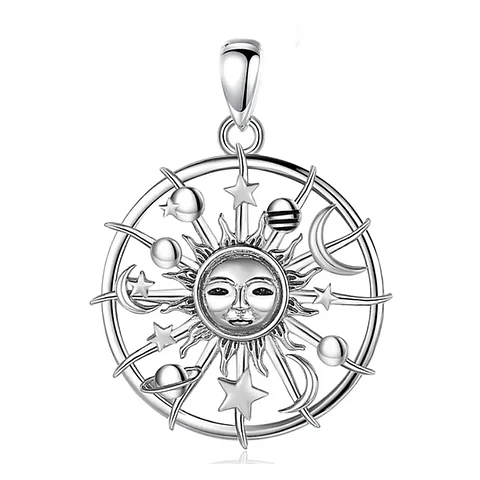 Colgante Sol y luna en plata 925