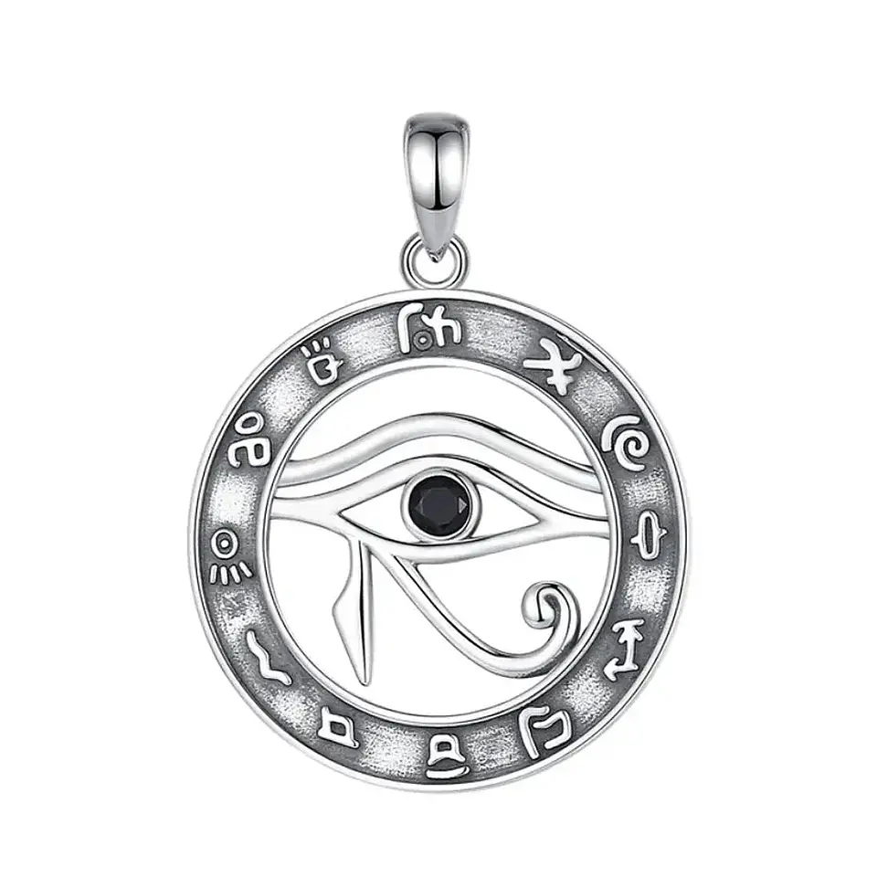 Colgante ojo turco con onix en plata 925 1