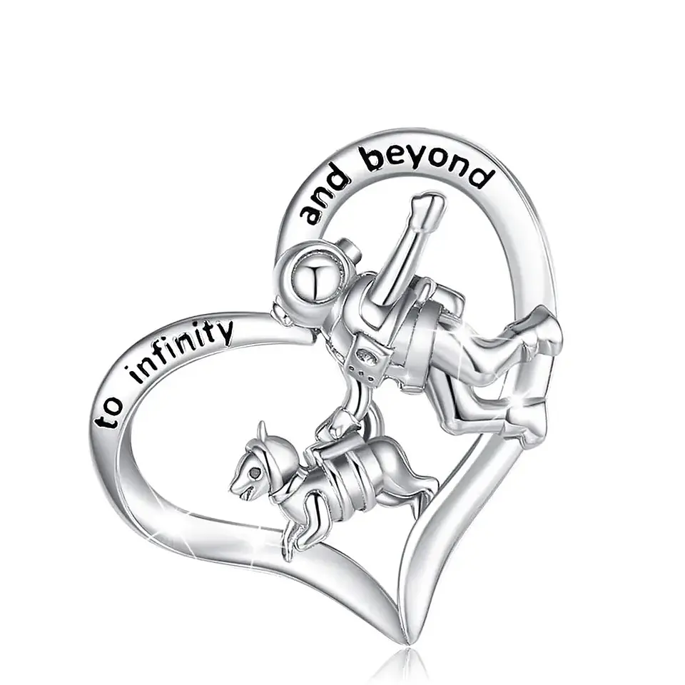 Colgante corazon amor perruno en plata 925 1
