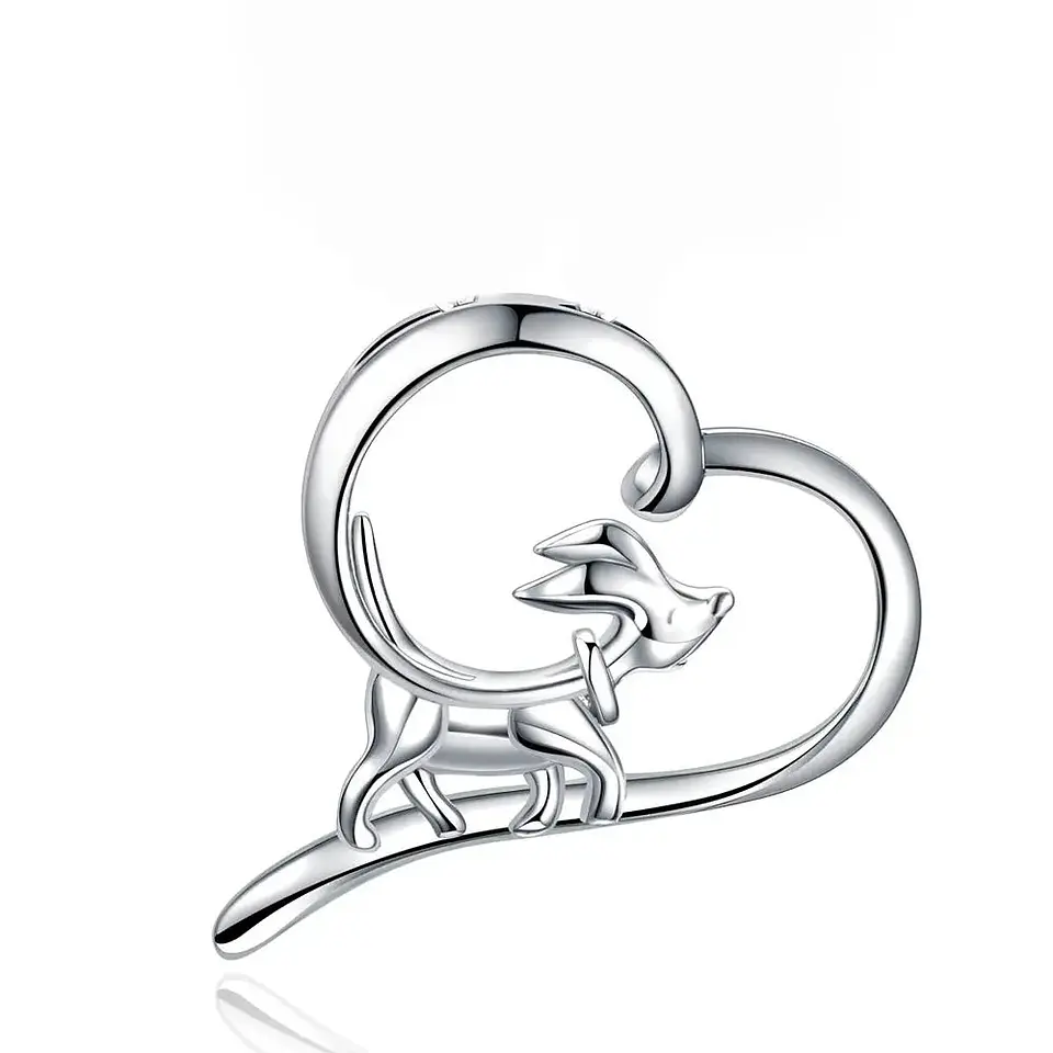Colgante perro mini amigo en plata 925 1