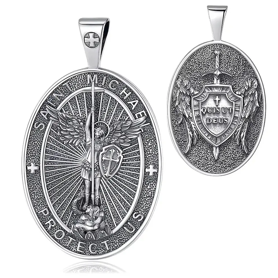 Colgante San Miguel de arcángel en plata 925 1