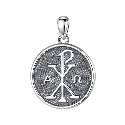 Colgante monograma de cristo (Chi Rho) en plata 925