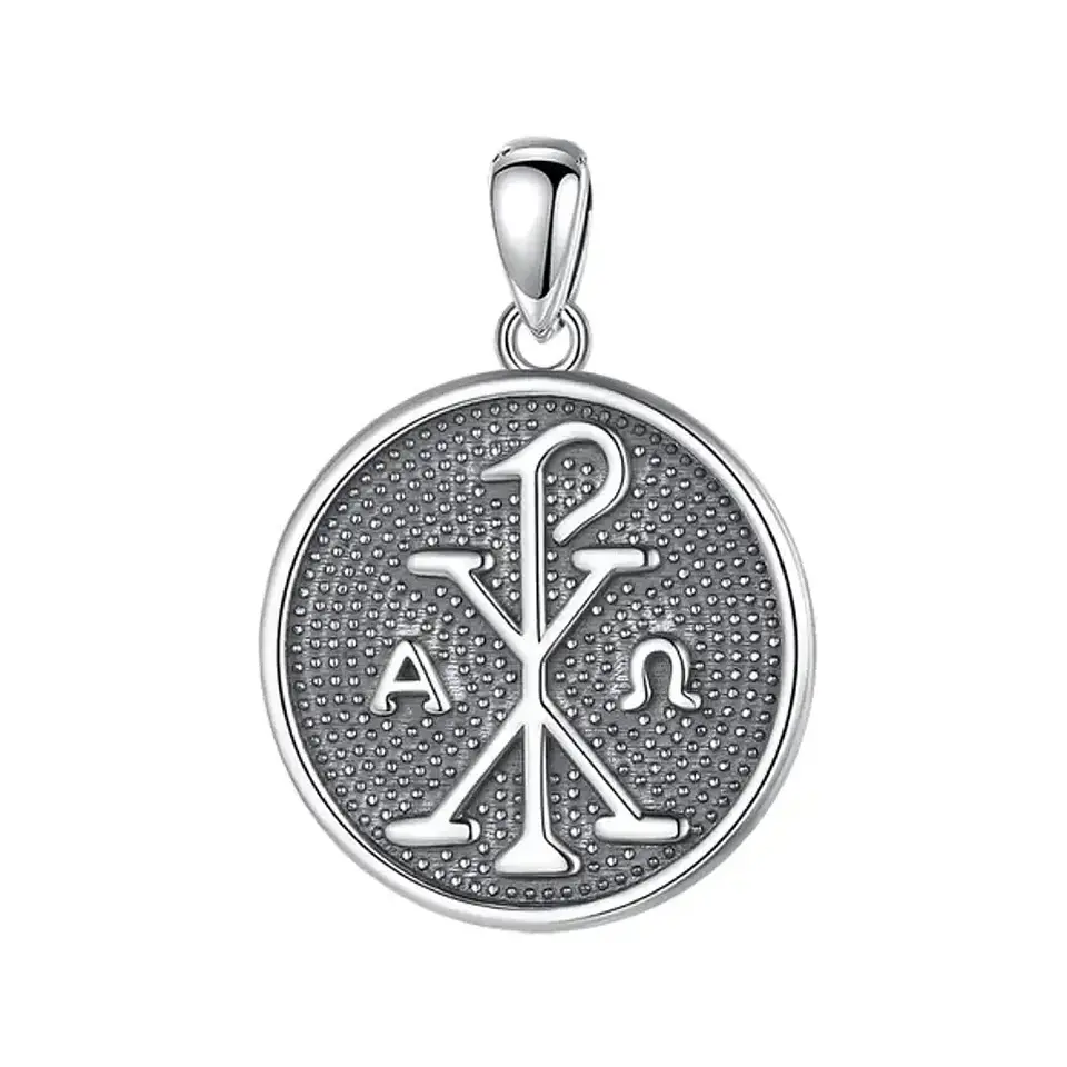 Colgante monograma de cristo (Chi Rho) en plata 925 1