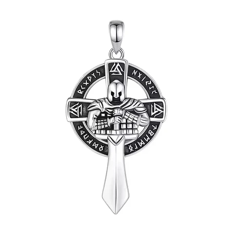 Colgante espada san miguel de arcángel en plata 925