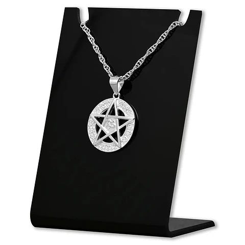 colgante estrella pentagrama en plata 925