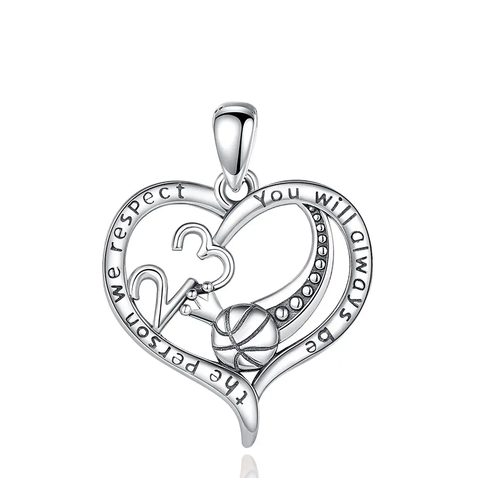 Colgante de basquetbol en plata 925 1