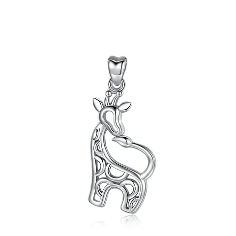 Colgante de jirafa en plata 925