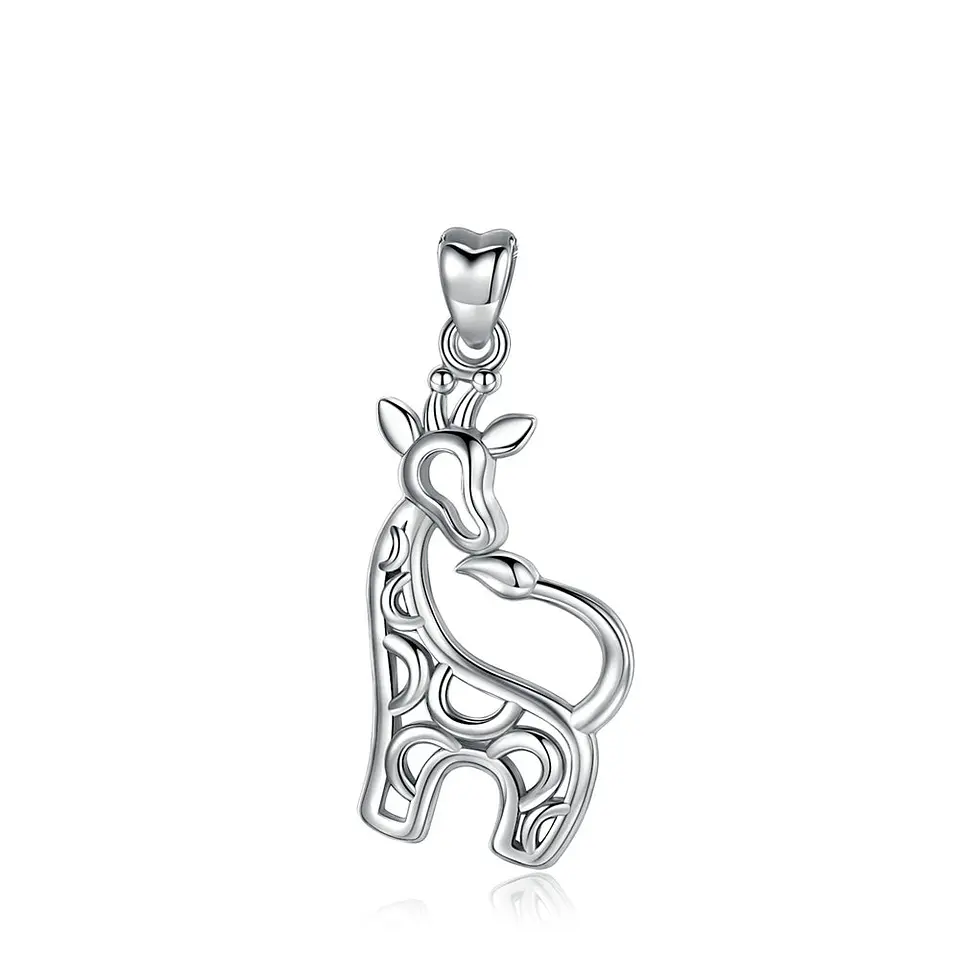 Colgante de jirafa en plata 925 1
