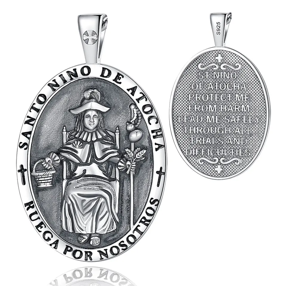 Colgante santo niño de atocha en plata 925 1