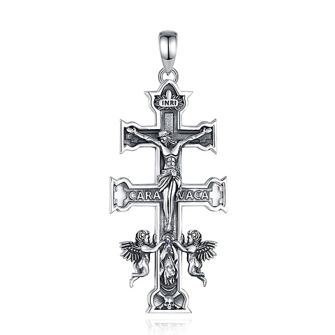 Colgante Caravaca cruz en plata 925