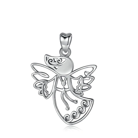 Colgante angel de la guarda en plata 925