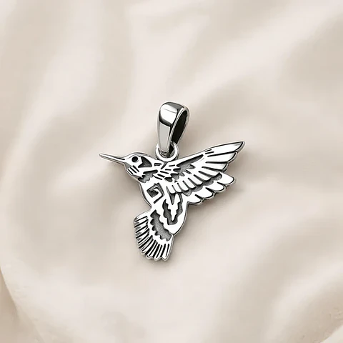 Colgante colibrí en plata 925