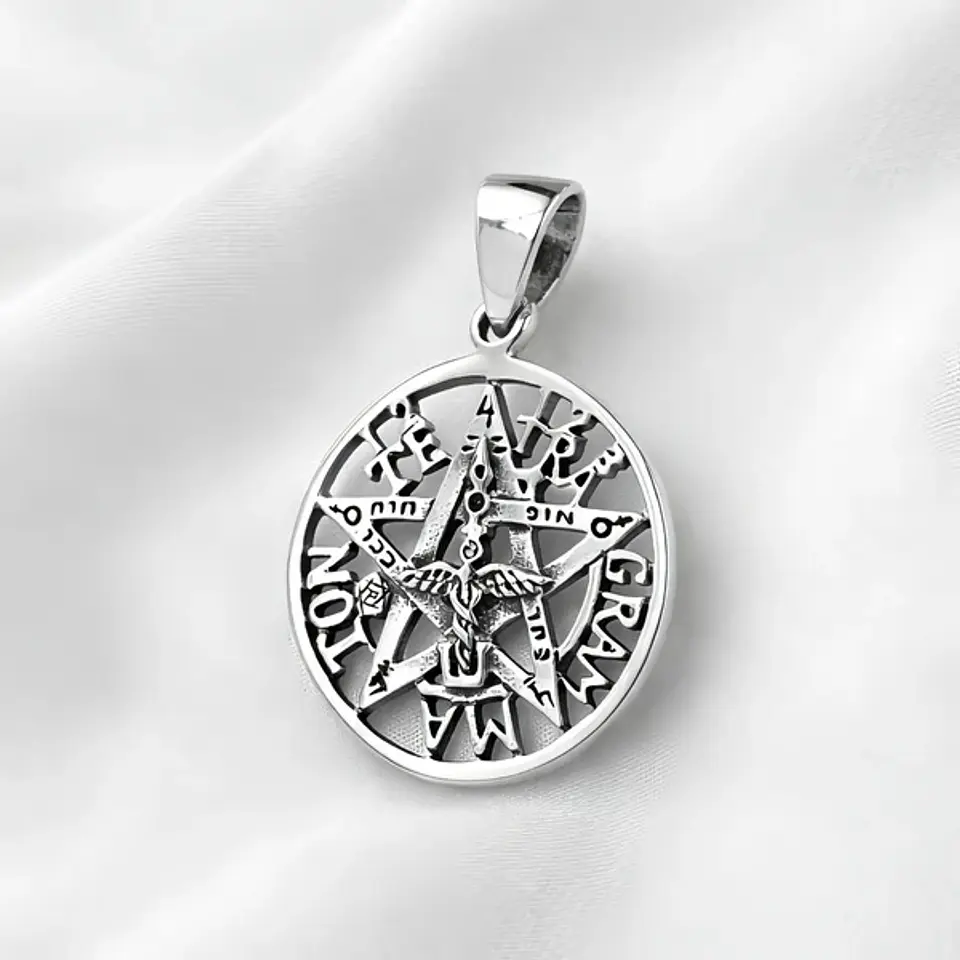 Colgante tetragrammaton todos los simbolos en plata 925 1