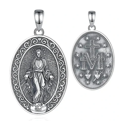 Colgante Virgen Maria en plata 925