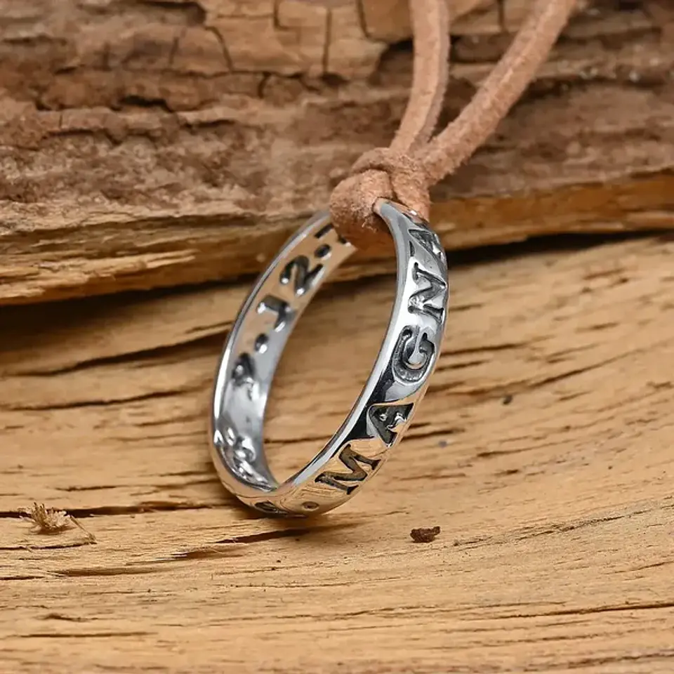 Collar anillo uncharted, en plata 925 1