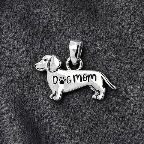 Colgante perro salchicha en plata 925