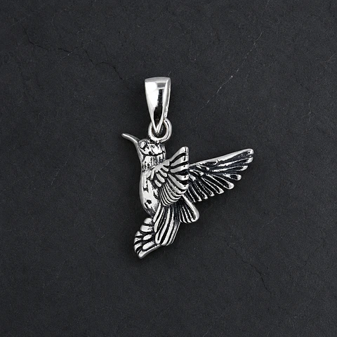 Colgante colibri en plata 925 