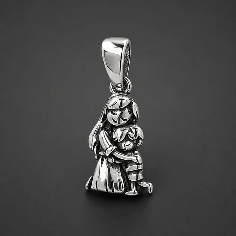 Colgante madre & hijo en plata 925