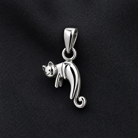Colgante gato, gatito pequeño en plata 925