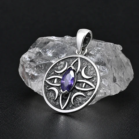 Colgante nudo de brujas navet en plata 950