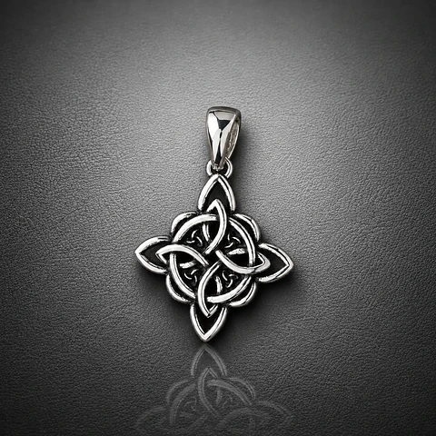 Colgante nudo de brujas mini en plata 925